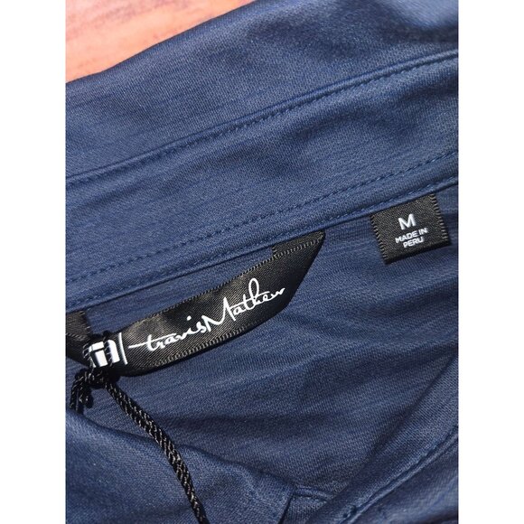 Travis Mathew Baymont Blue Premium Performance Polo Medium New NWT - Picture 6 of 8